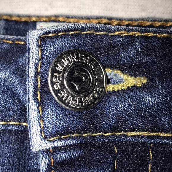True religion jeans shorts button pockets  zippered size 28 - Picture 6 of 15